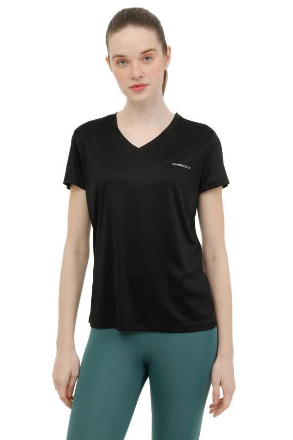 Lumberjack Wb Pes V Neck11Ct127 Kısa Kolu Siyah Unisex T-Shirt - Image 1