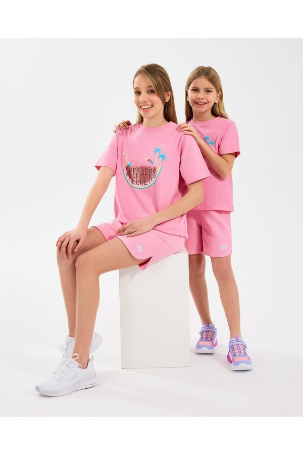 Skechers G Lw Fleece Short Büyük Kız Çocuk Pembe Şort Sk2510044-610 - Image 1