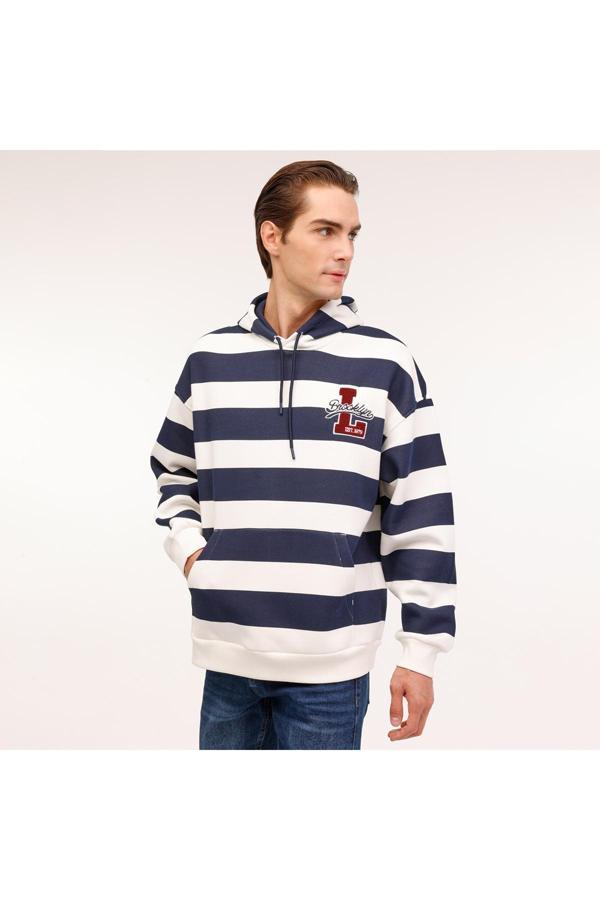 Lumberjack Fran Erkek Lacivert Kapüşonlu Sweatshirt - Image 1