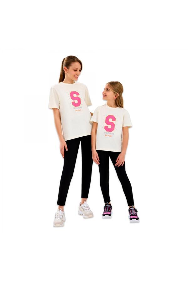 Skechers Sk2510016 G Graphıc Tee Beyaz Çocuk T-Shirt - Image 1