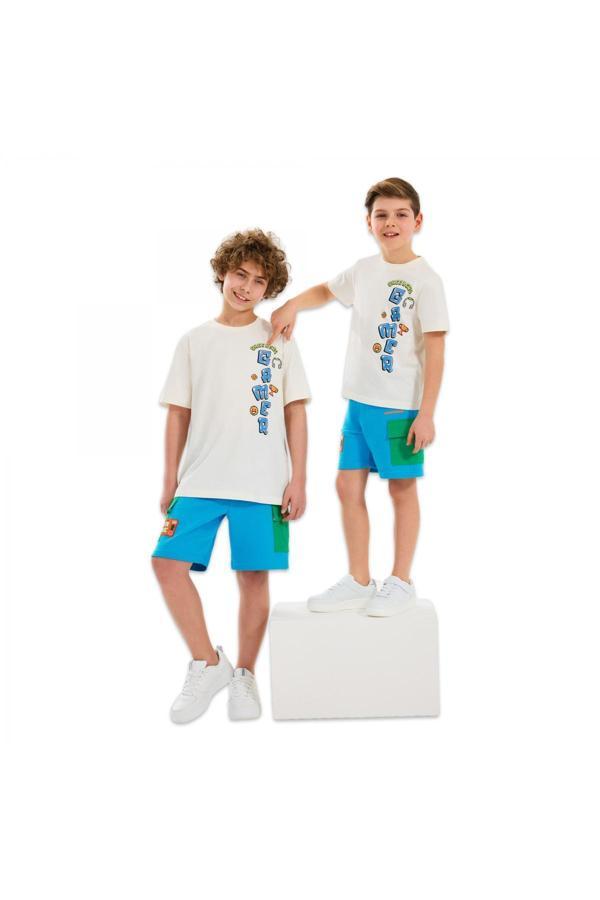 Skechers Sk2510028 B Graphic Tee Beyaz Erkek Çocuk T-Shirt - Image 1