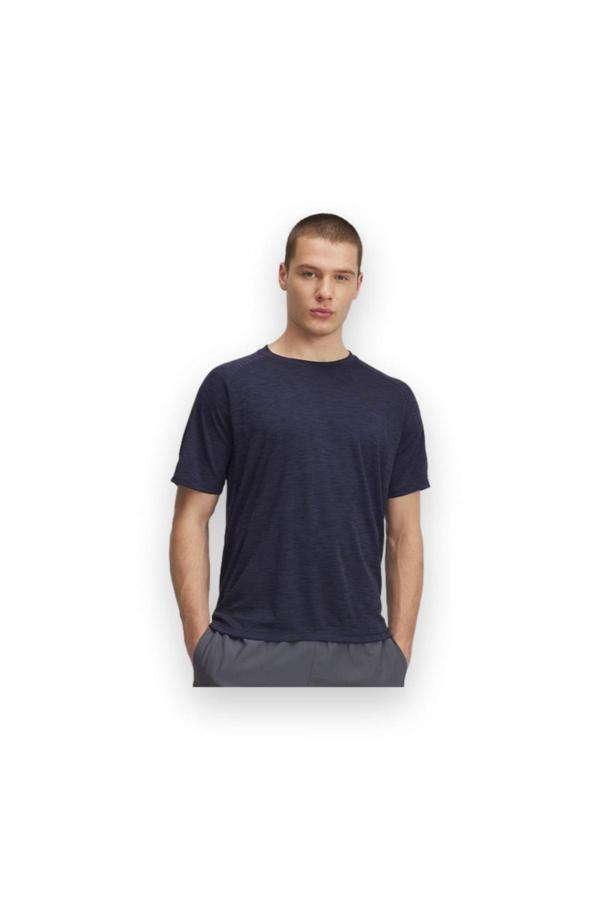 Under Armour 1382796 Ua Tech Textured Ss Gri Erkek T-Shirt - Image 1