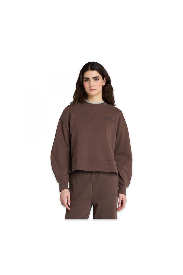 Timberland Tb0A41Zb Lush Comfort Crew Sweat Kahverengi Kadın Sweatshirt - Image 1