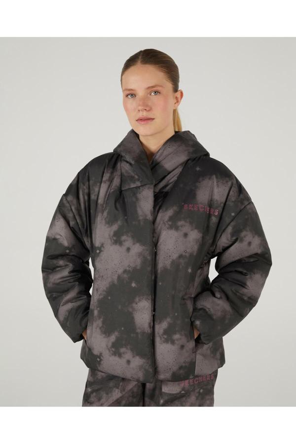 Skechers W Outerwear Padded Jacket Kadın Siyah Mont S242235-001 - Image 1