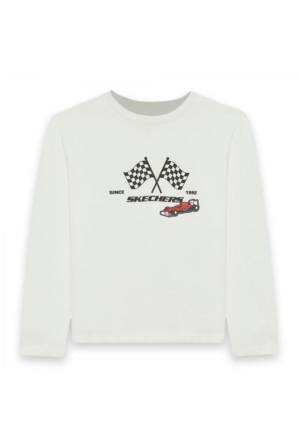 Skechers Sk242065 B Long Sleeve Beyaz Erkek Çocuk T-Shirt - Image 1