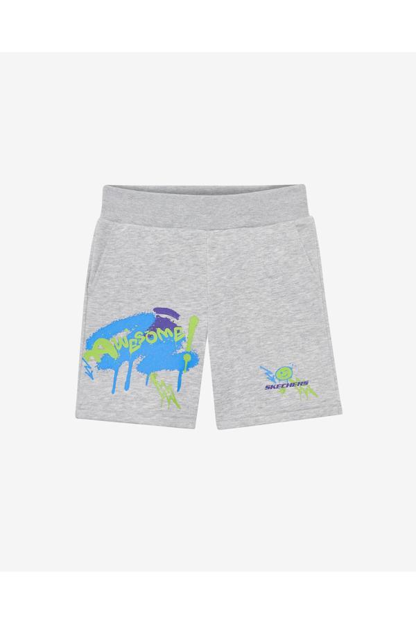 Skechers B Lw Fleece Short Büyük Erkek Çocuk Midgreymelange Şort Sk2510049-337 - Image 1