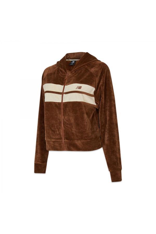 New Balance Wnj3506 Nb Lifestyle Women Full Zip Kahve-Beyaz Kadın Ceket - Image 1