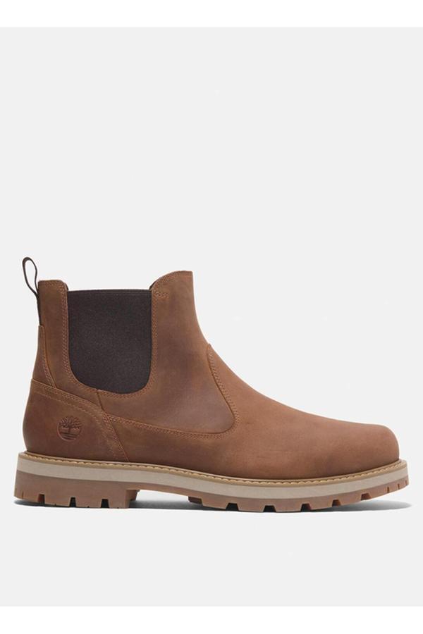Timberland Kızıl Kahve Erkek Deri Bot Brıtton Road Mıd Chelsea Boot - Image 1