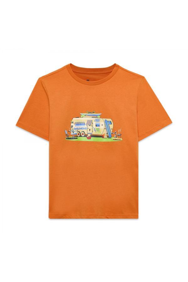 Skechers Sk2510102 B Sleeve Regular Fit Turuncu Çocuk T-Shirt - Image 1