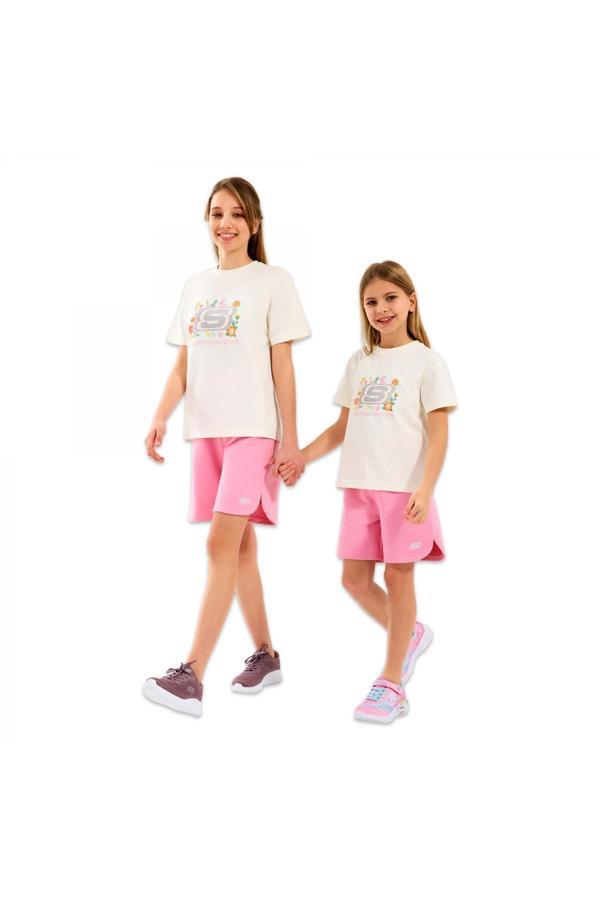 Skechers Sk2510115 G Regular Fit Graphic Tee Beyaz Çocuk T-Shirt - Image 1
