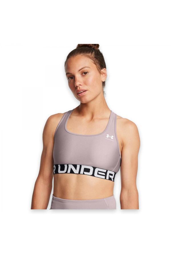 Under Armour 1383544 Mid Branded Gri Kadın Bra & Sporcu Sütyeni - Image 1