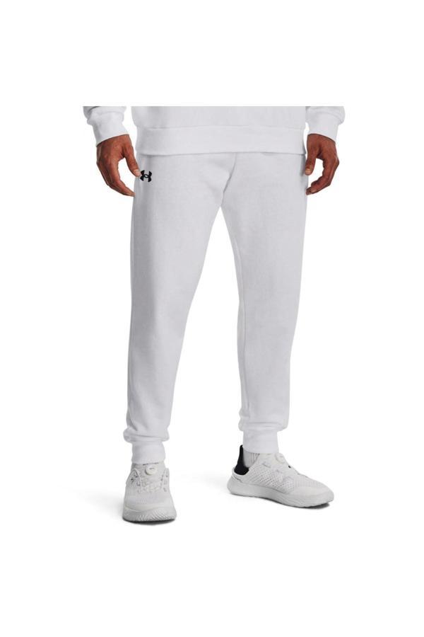 Under Armour 1379774 Ua Ri?Val Fleece Joggers Beyaz Erkek Eşofman Altı - Image 1
