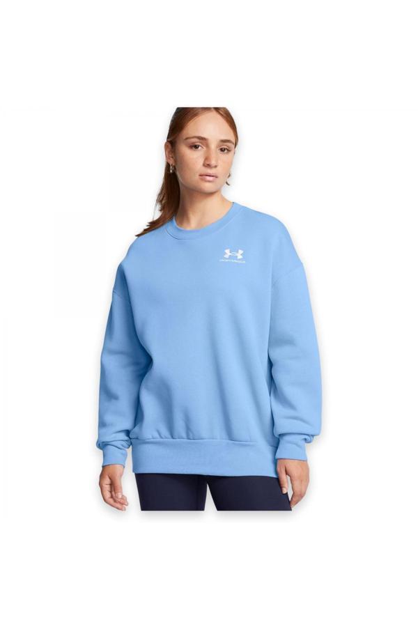 Under Armour 1379475 Essential Flc Os Crew Sweat Açık Mavi Kadın Sweatshirt - Image 1