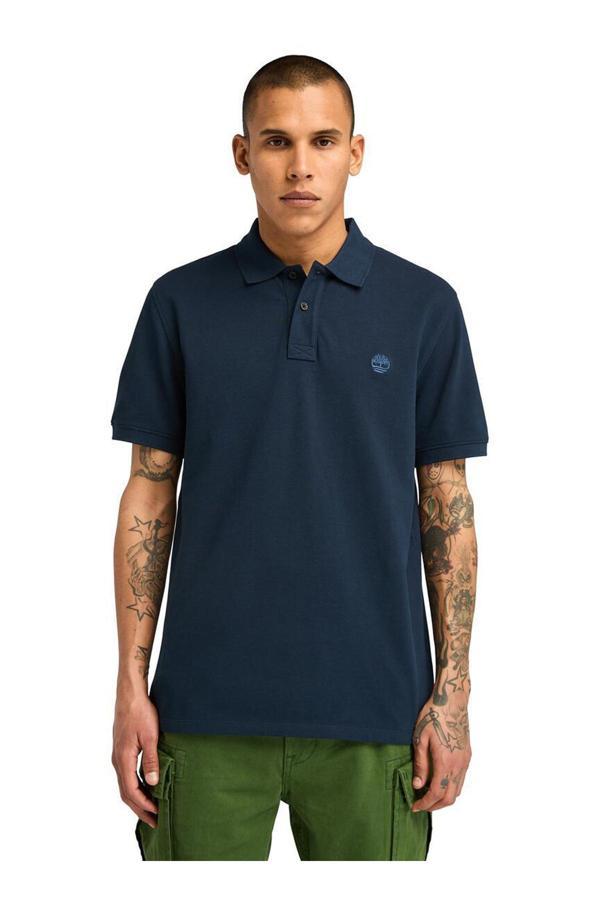 Timberland Mıllers Rıver Pique Short Sleeve Po Lacivert Regular Fit Nakışlı Erkek Polo T-Shirt - Image 1
