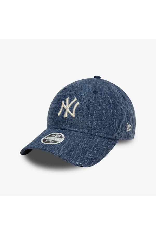 New Era New Era Acid Denim New York Yankees Kadın Mavi Şapka - Image 1