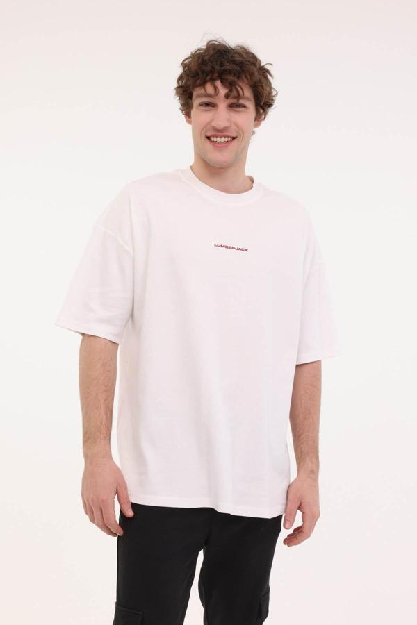 Lumberjack Ml Franco 11Ff18 5Fx Ekru Erkek T-Shirt A101945611 - Image 1
