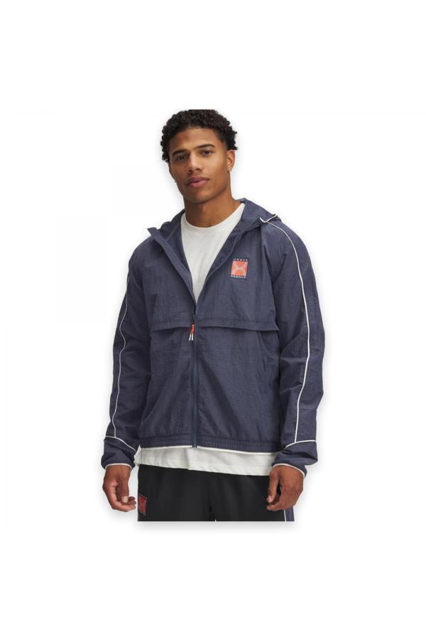 Under Armour 1389825 Ua Run 96 Jacket Gri Erkek Ceket - Image 1