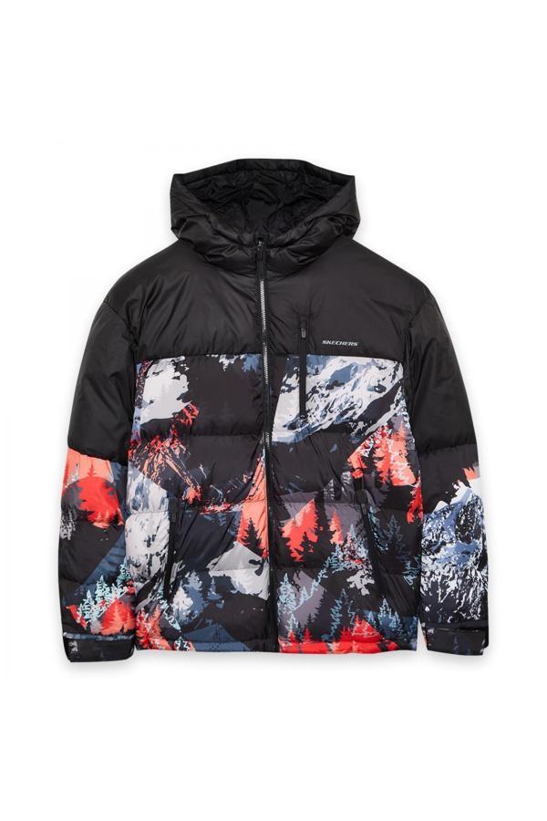 Skechers S242234 M Outerwear Puffer Jacket Siyah Erkek Mont - Image 1
