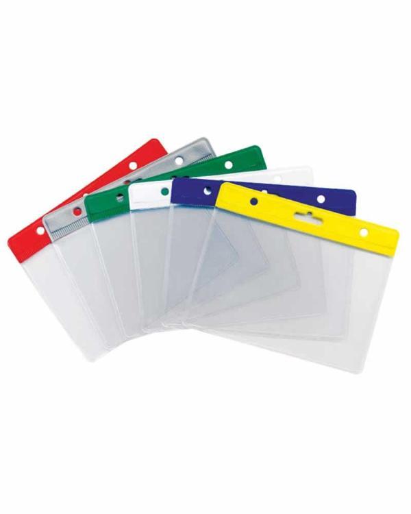 Sarff Kart Kabı Şeffaf 7.5X9.5 Beyaz Şerit Yatay - 15 adet - Image 1