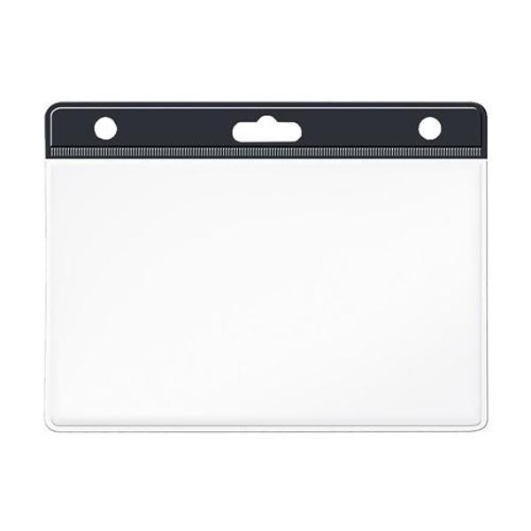 Sarff Kart Kabı Şeffaf 7.5X9.5 Siyah Şerit Yatay - 15 adet - Image 1