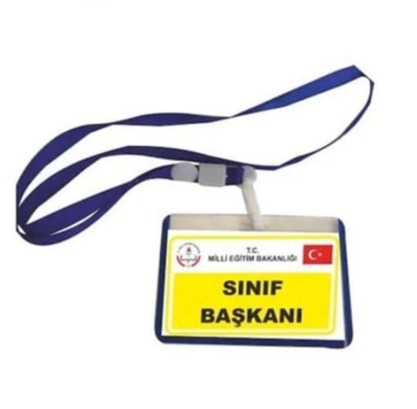 Sınıf Başkanı Yaka Kartı İpli - 2 adet - Image 1