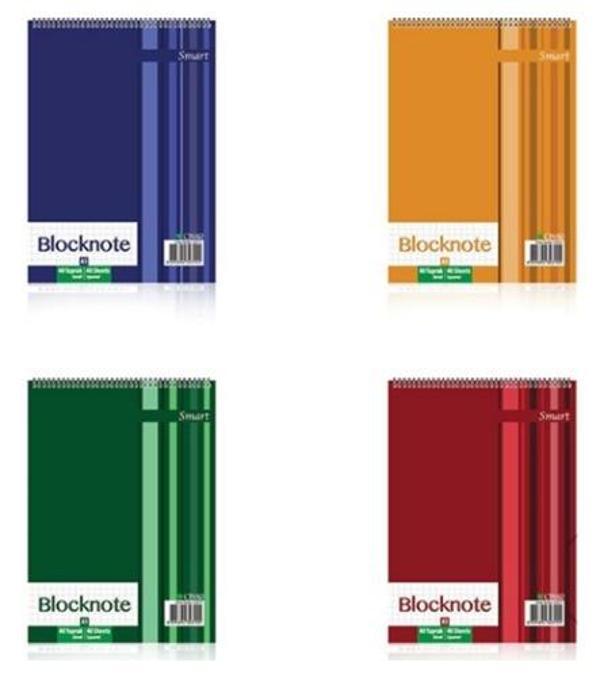 Çınar Smart 40 Yaprak A4 Bloknot Çizgili Spiralli - Image 1