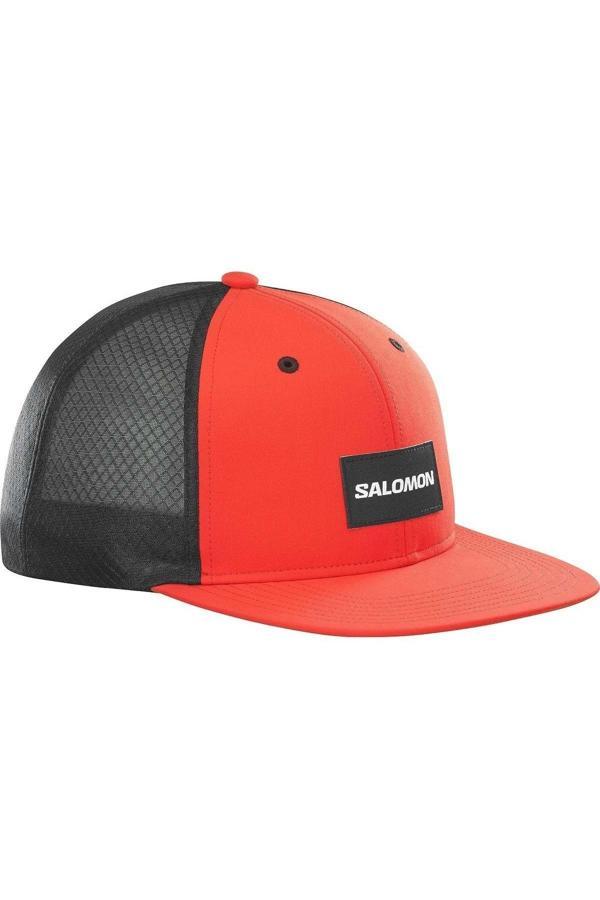 Salomon Trucker Flat Cap Unisex Şapka Kırmızı - Image 1