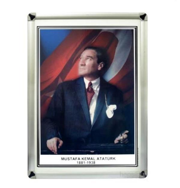 Akyazı Atatürk Portresi 35X50 - Metal Çerçeve - Image 1