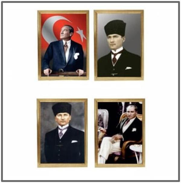 Ant Atatürk Portresi 35X50 Özel Çerçeve - 1 adet - Image 1
