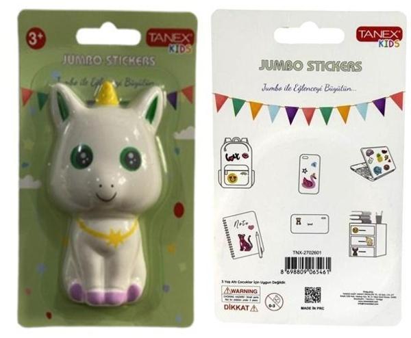Tanex Jumbo Stickers Sukuşi Unicorn Beyaz - Image 1