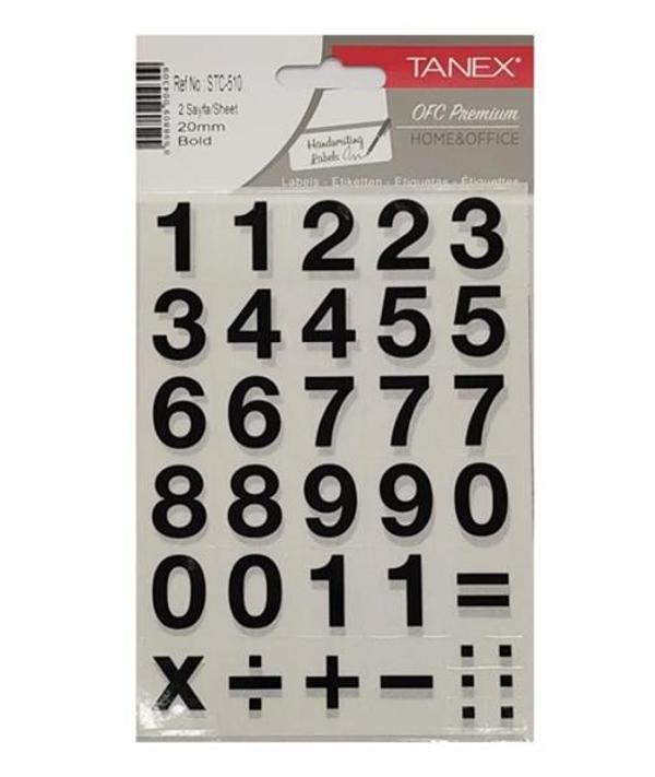 Tanex Rakamlar Stickers 2 Sayfa Stc-510 - 3 adet - Image 1