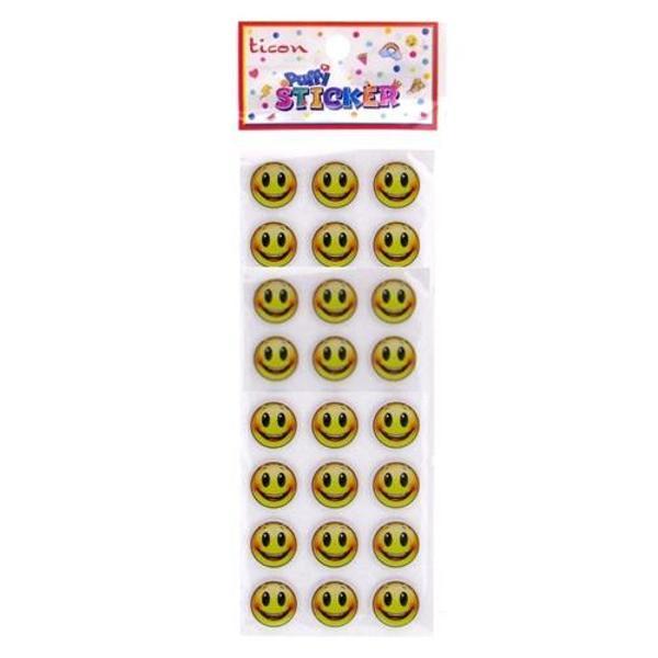 Ticon Puffy Sticker Gülen Yüz - 6 adet - Image 1