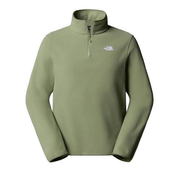 F0A8D0QBO91-R The North Face M Glacıer Fleece 1-4 Zıp Jacket Erkek Sweatshirt Haki - Image 1