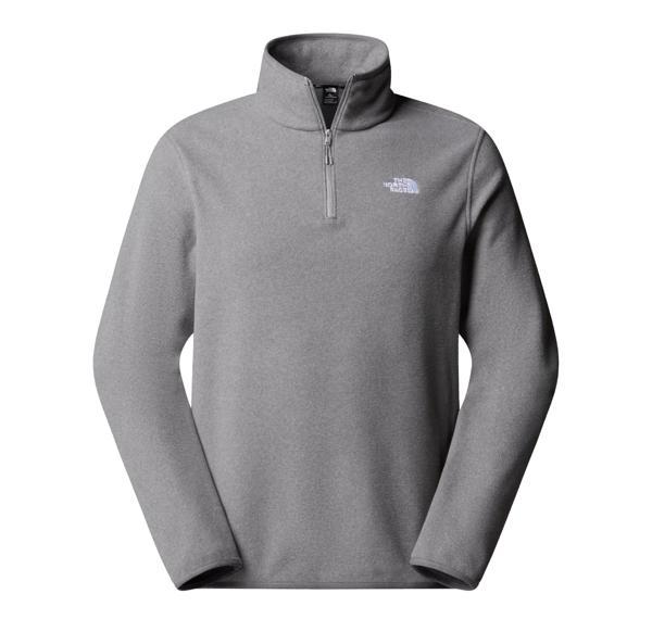 F0A8D0QCQI1-R The North Face M Glacıer Fleece 1-4 Zıp Jacket Erkek Sweatshirt Gri - Image 1