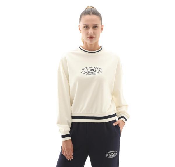 WNC3501-SST New Balance Wnc3501 Kadın Sweatshirt Beyaz - Image 1