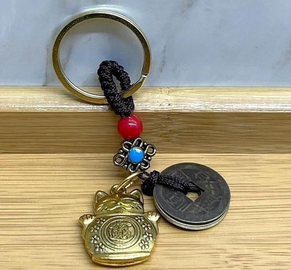Metal Şans Ve Bereket Kedisi Anahtarlık Alk4453 - Image 1
