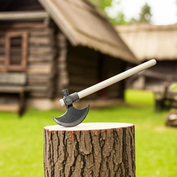 Kayı (ıyı) Damgalı Nacak, Ay Balta – Çekiç Başlı, Küçük Boy, Ahşap Saplı 40 Cm - Image 1