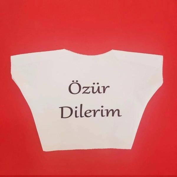 Özür Dilerim Yazılı Peluş Oyuncak Tişörtü - Image 1