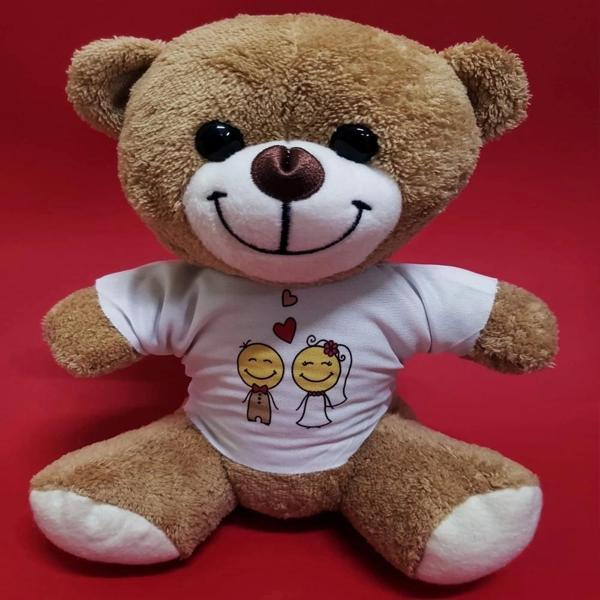 Gelin Damat Tasarım Tişörtlü Sevimli Ayıcık - Image 1