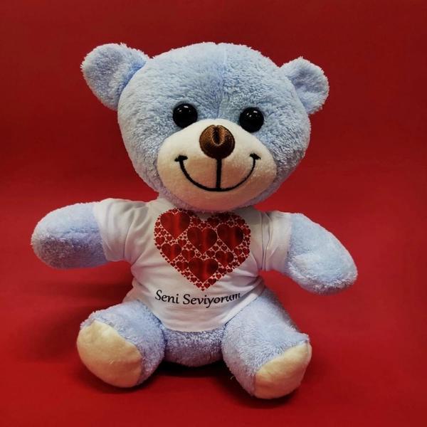 Seni Seviyorum Yazılı Tişörtlü Ayıcık - Image 1