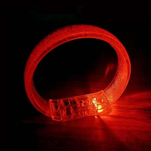 Kırmızı Led Işıklı Baskı Yapılabilen Pilli Bileklik Bilezik 1,5 cm Genişlik - Image 1
