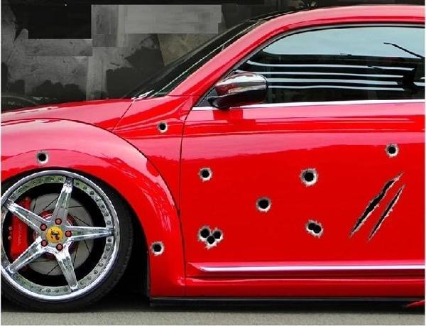 Araba Çıkartmaları 3d Kurşun Delik Sticker - Image 1