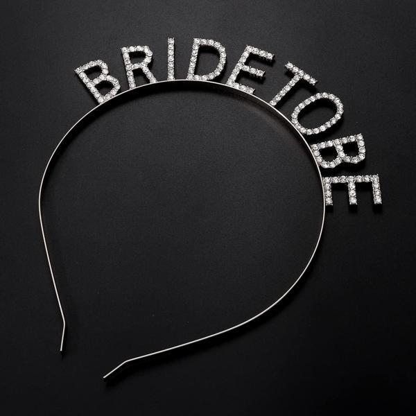 Gümüş Kaplama Kristal Taşlı Bride To Be Gelin Tacı - Image 1