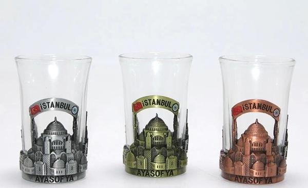 Tekli Metal Cam Bardaklı Shot Bardak  2alk109 - Image 1