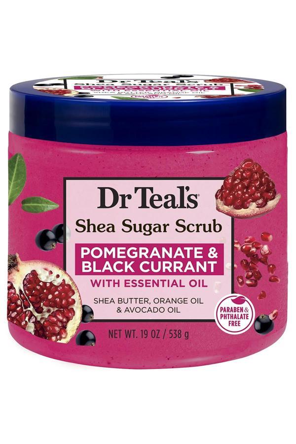 DR.Teals Pomegranate & Black Currant Shea Sugar Scrub Vücut Peelingi 538GR - Image 1