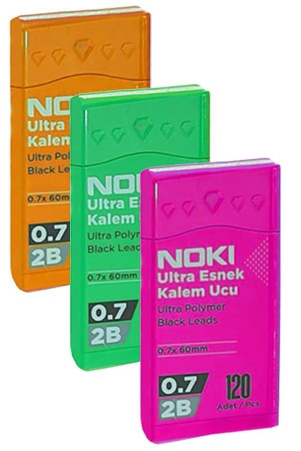 Kalem Ucu 120 li 0.7 mm 2B 3 Paket Noki Çoklu Versatil Kalem Uç Mekanik Uçlu Otomatik Kurşun Kalem Ucu 60 mm Yumuşak - Image 1