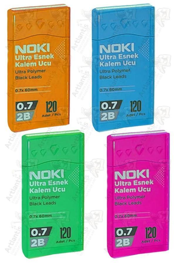 Kalem Ucu 120 li 0.7 mm 2B 4 Paket Noki Çoklu Versatil Kalem Uç Mekanik Uçlu Otomatik Kurşun Kalem Ucu 60 mm Yumuşak - Image 1