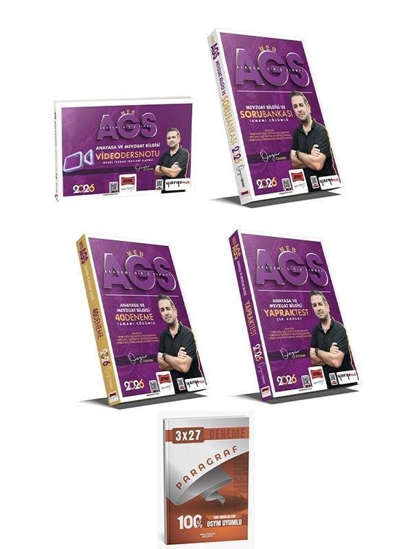 Yargı + Anla Kazan 2026 MEB-AGS Anayasa ve Mevzuat Bilgisi Video Ders Notu + Soru Bankası + 40 Deneme + Yaprak Test 4 lü - Yargı Yayınları - Image 1