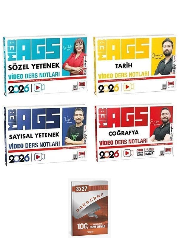 Yargı + Anla Kazan 2026 MEB-AGS Sözel + Sayısal Yetenek + Tarih + Coğrafya Video Ders Notları 4 lü Set Yargı Yayınları - Yargı Yayınları - Image 1