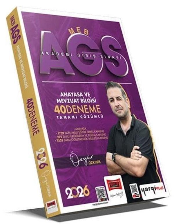 Yargı 2026 MEB-AGS Anayasa ve Mevzuat Bilgisi 40 Deneme Çözümlü - Özgür Özkınık Yargı Yayınları - Yargı Yayınları - Image 1